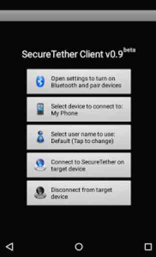 SecureTether Client - Android Bluetooth tethering 3