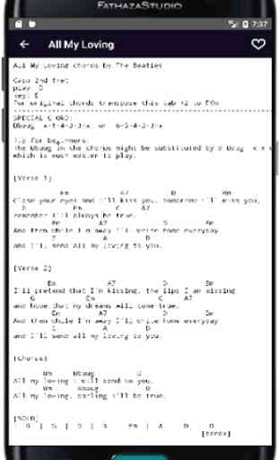 The Beatles Guitar Chords with Lyrics 3