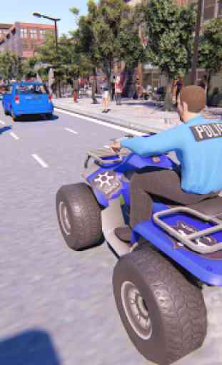US Police ATV Quad Bike: City Gangster Chase Games 2