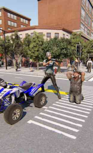 US Police ATV Quad Bike: City Gangster Chase Games 4