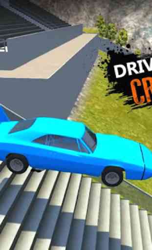 Car Crash Beam  Drive Sim: Death Stairs Jump Down 1