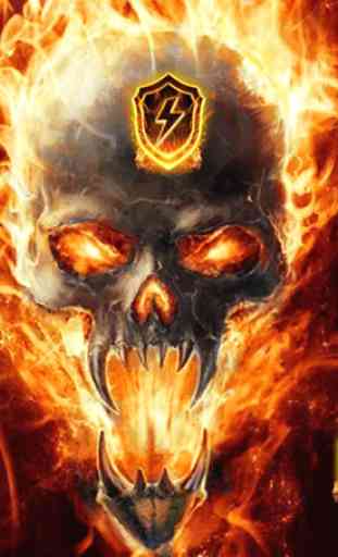 Cool Flame Skulls Theme Fire On Your Phone 2