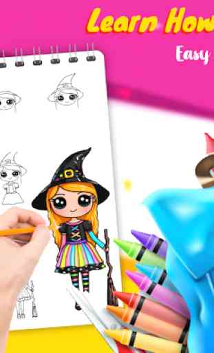 Drawely - How To Draw Cute Girls and Coloring Book 4
