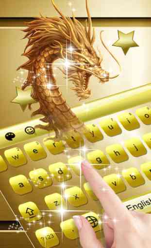 Gold Dragon Keyboard Theme 1