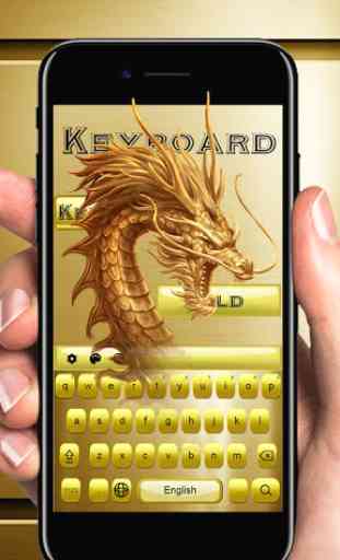 Gold Dragon Keyboard Theme 2