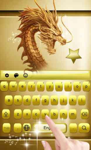 Gold Dragon Keyboard Theme 3