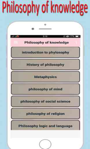 Philosophy of knowledge 1