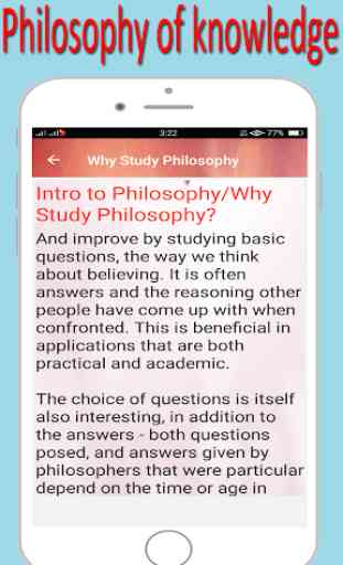 Philosophy of knowledge 2