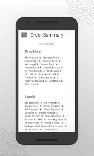 PSR Caterers - Marriage Catering Menu App 2