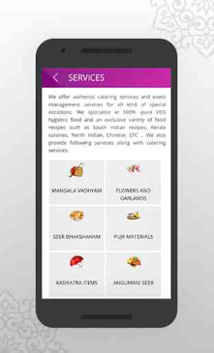 PSR Caterers - Marriage Catering Menu App 4