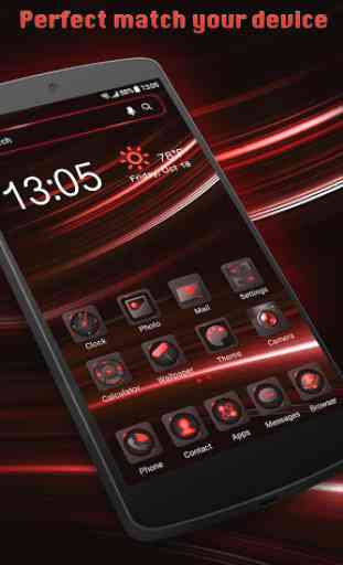 Red aurora Launcher theme for you 2