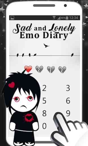 Sad and Lonely Emo Diary with Lock 1