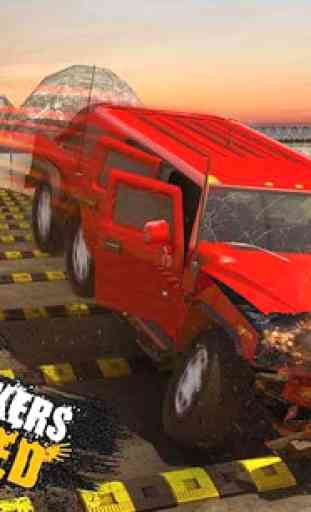 Speed Bump Car Crash Test: Speed Breaker Challenge 3