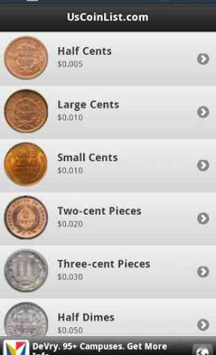 U.S. Coin List 1