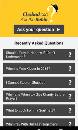 Ask the Rabbi 1