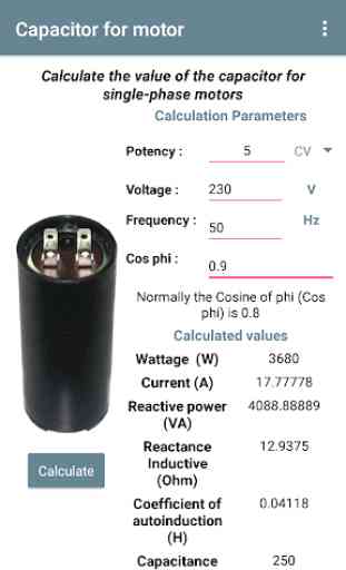 Capacitor for motor 2
