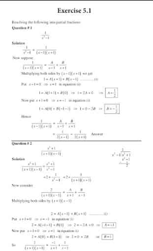 FSC ICS mathematics Part 1 Solved exercises Notes 4