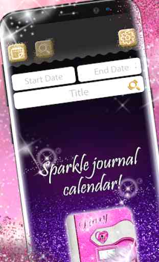 Glitter Diary with Password for Girls 2
