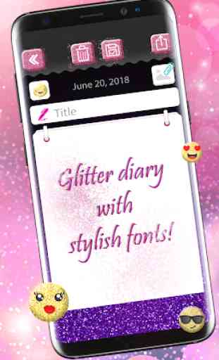 Glitter Diary with Password for Girls 3