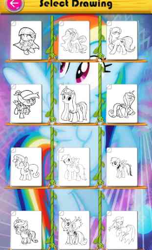 little unicorn coloring pony 2