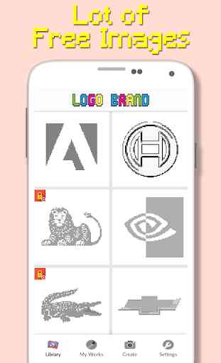 Logo Brand Color By Number - Pixel Art 2