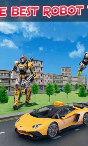 Robot Car Taxi: Future Robot Taxi Transporter Game 3