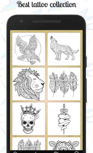 Tattoo Designs Drawing & Tattoo Coloring Book Game 1