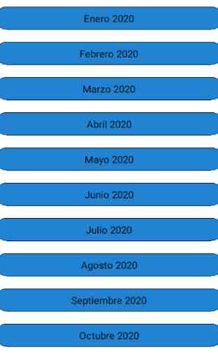 Calendario 2020 en Español 2