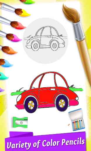 Cars Coloring Book & Drawing Book 4