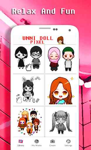 Coloring Unni Doll By Number - Pixel Art 4