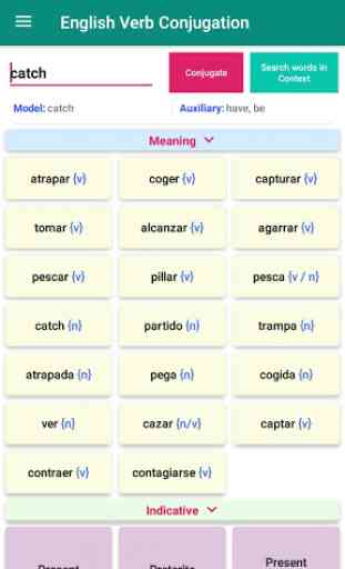 English verb conjugation- Conjugator- Translation 2