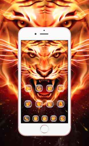 Fire Tiger Wallpaper 2