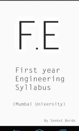 First Year Enginering Syllabus 1
