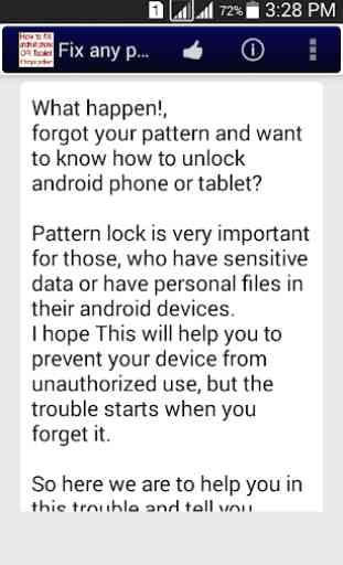 Fix any pattern lock easily. 1