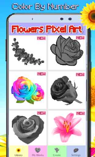 Flowers Coloring Book 2020, Color By Number Pixel 1