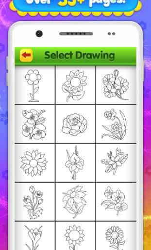 Flowers Coloring Book & Drawing Book 2