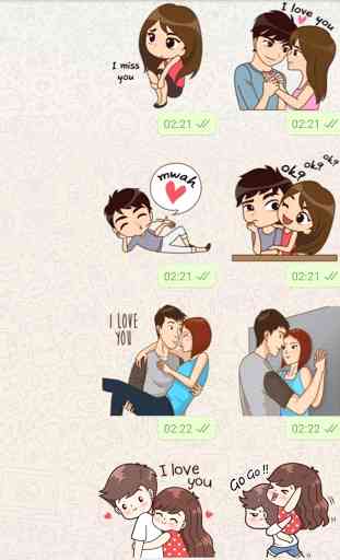 Funny Couple In Love stickers - WAStickerApps 2