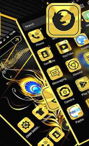 Gold Feather Launcher Theme 2