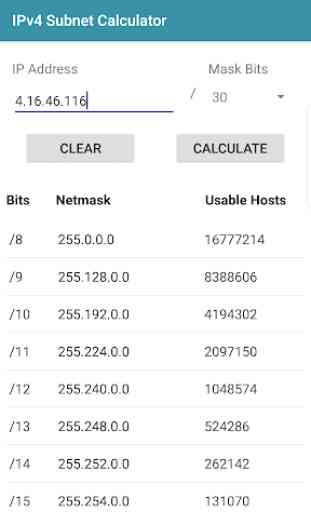 IPv4 Subnet Splitter Calculator 1