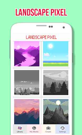 Landscape Coloring By Number - Pixel Art 1