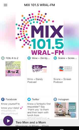 MIX 101.5 WRAL-FM 1