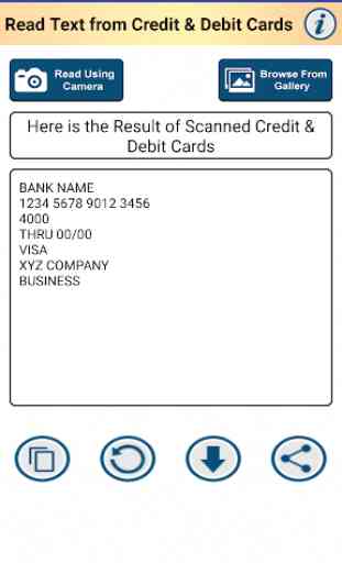 Read & Save Text of Credit Card & Debit Cards OCR 4