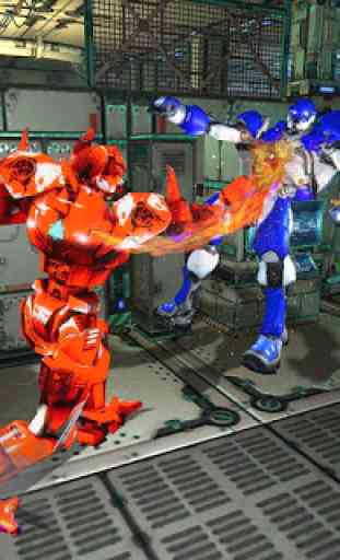 Real Robot  Fighting vs  Us Wrestling Robot Game 1