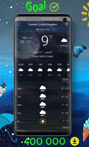 Weather Live Forecast & Clock Widget 1