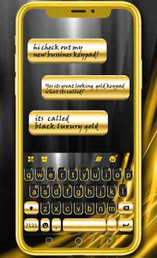 Black Gold Luxury Keyboard Theme 1