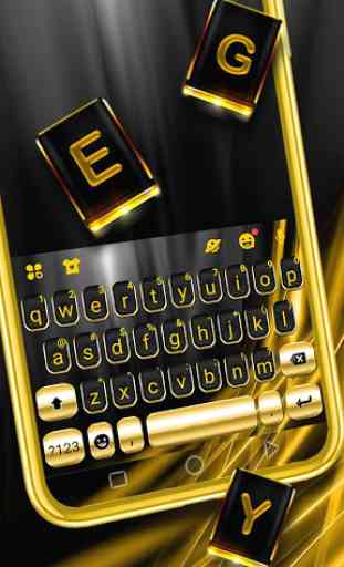 Black Gold Luxury Keyboard Theme 2