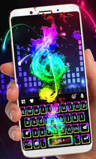 Colorful Music Night Keyboard Theme 1