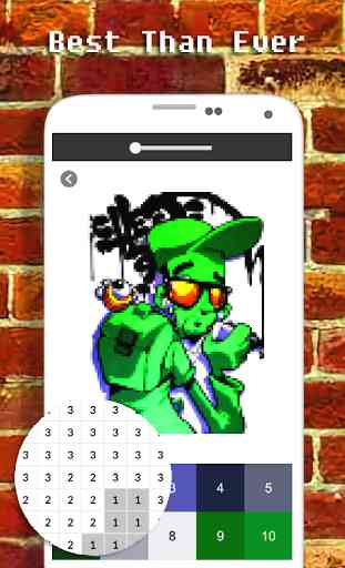 Graffiti Color By Number - Pixel Art 2