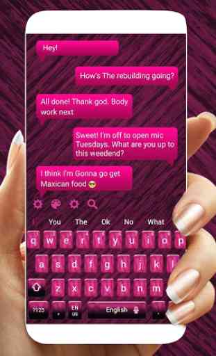 Pink Chatting Keyboard Theme 1