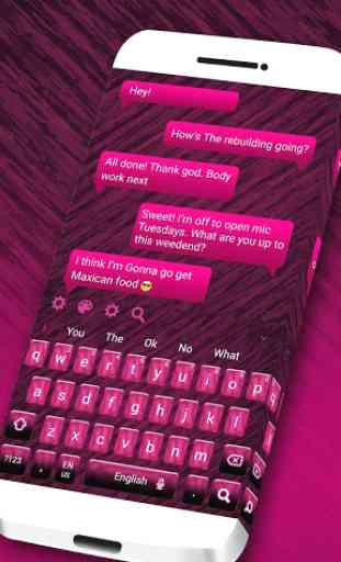 Pink Chatting Keyboard Theme 2